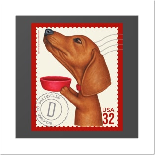 Funny Dachshund Doxie Cutely begging for treats Posters and Art